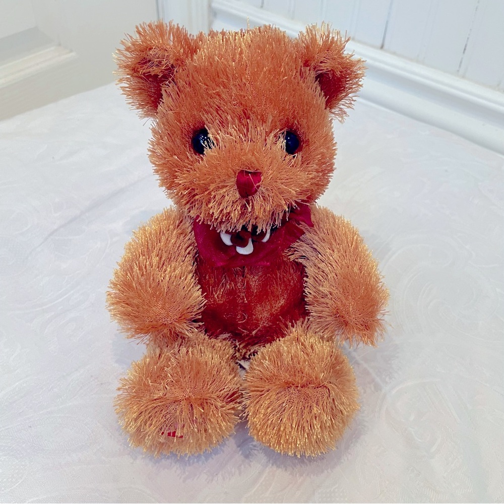 COPY - Cute Small Valentine’s Day Teddy Bear with Red Ribbon - Gift for Kid, Gi…